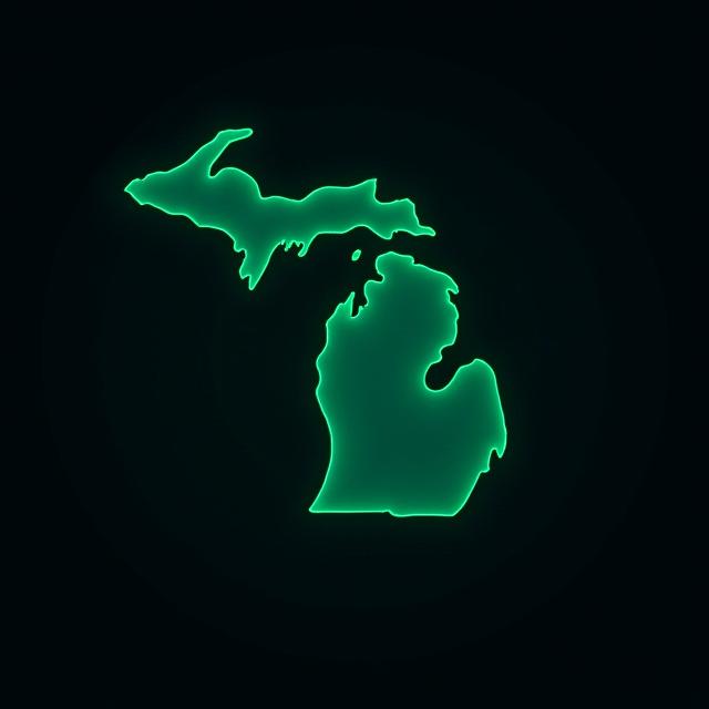 Logistics map centered on Southfield Michigan showing distribution routes to Chicago Cleveland and Indianapolis